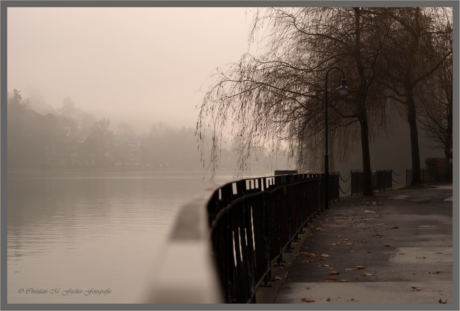 Aarekanal Thun im Nebel