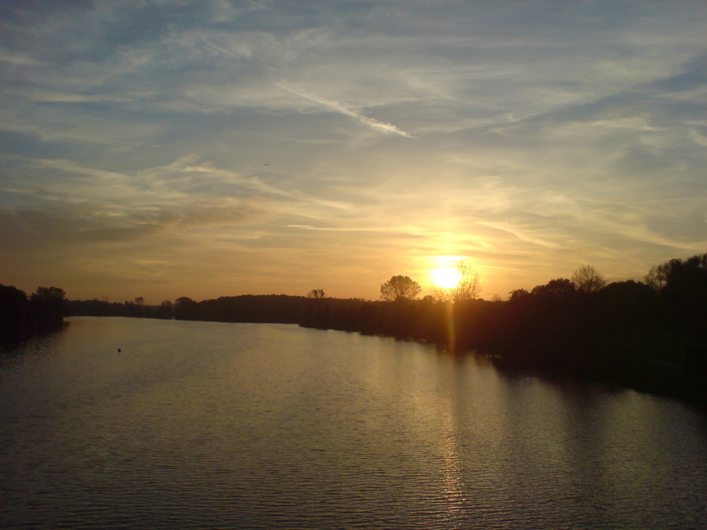 Aasee Münster Sonnenuntergang Foto & Bild | landschaft, bach, fluss ...