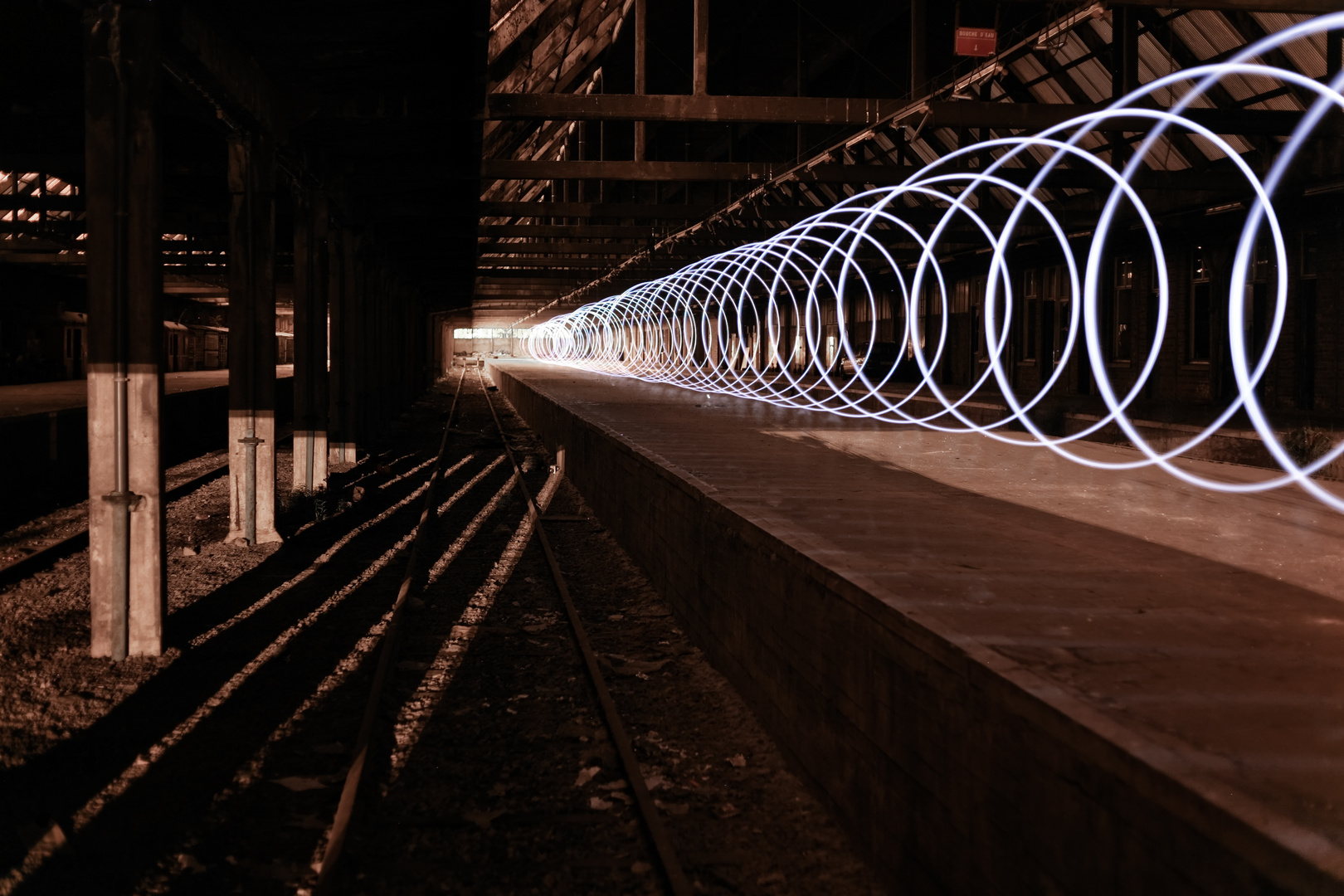 Abandoned Montzen Gare Lightpainting