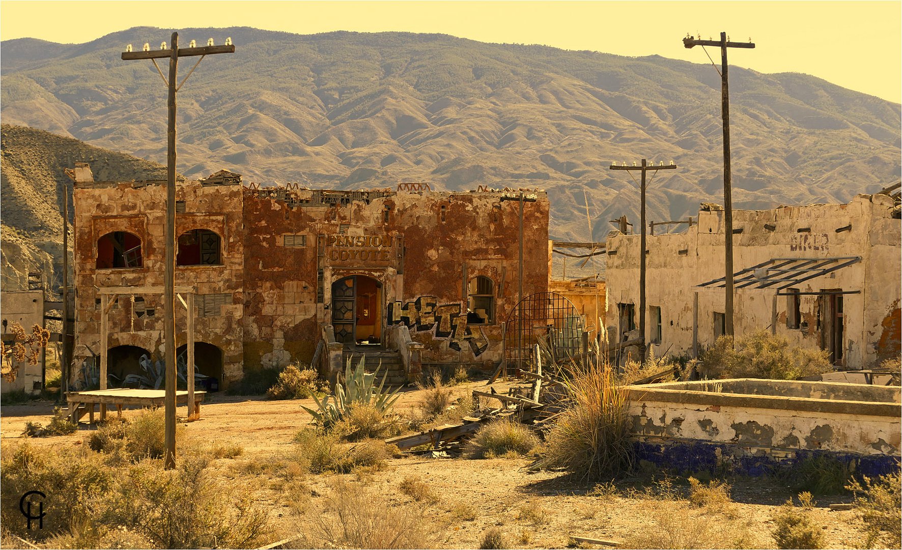 Abandoned Movie Set Fort El Condor Tabernas Desert Almeria