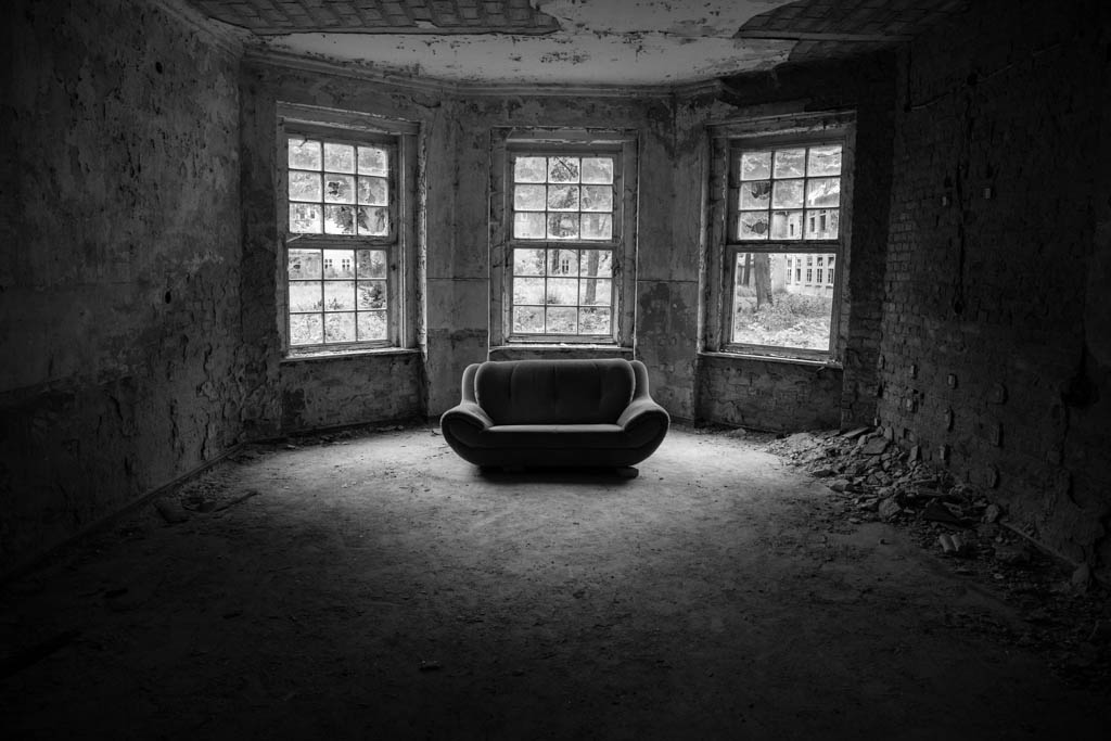 abandoned sofa