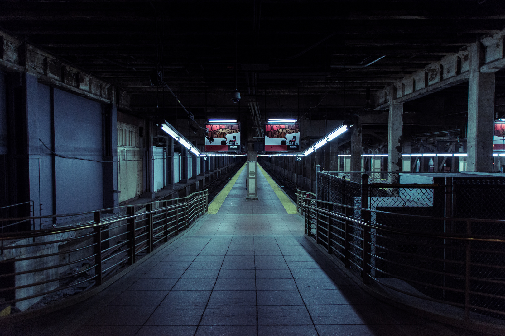 Abandoned station platform.