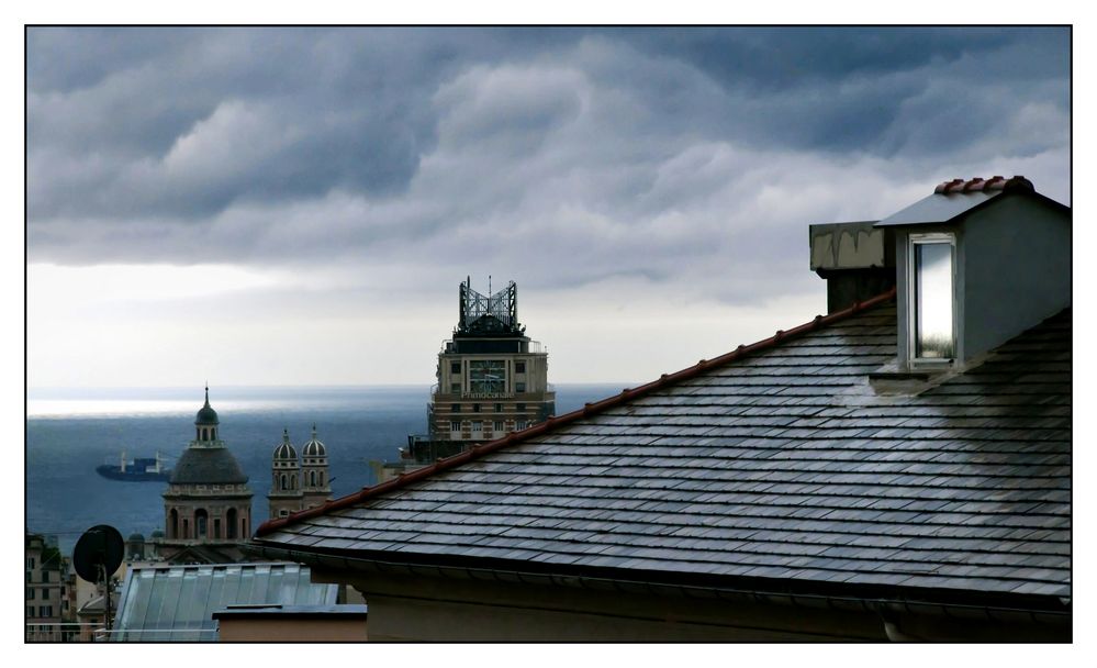 Abbaino con vista sul mare