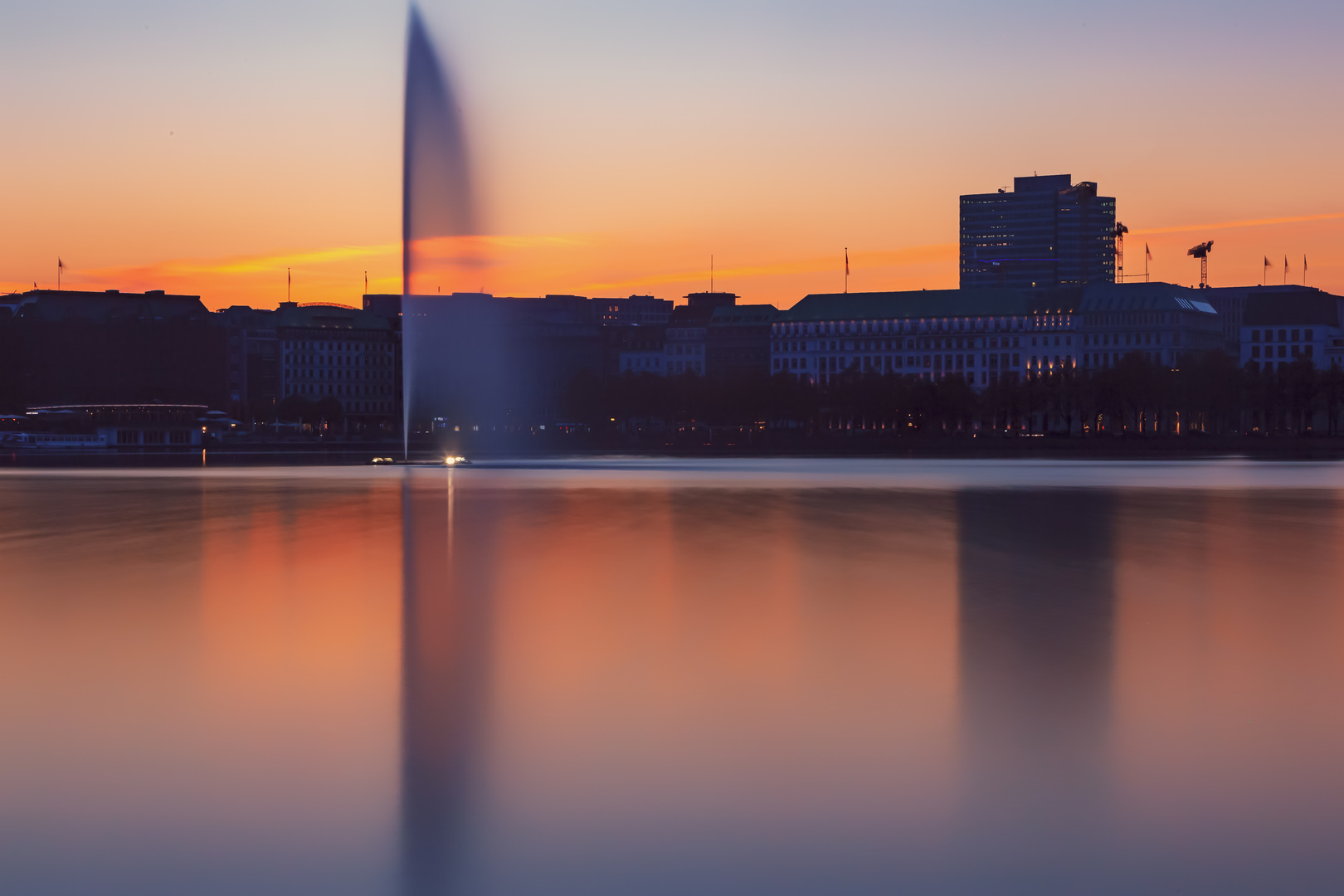 Abbendämmerung an der Binnenalster