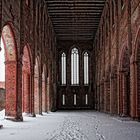 abbey chorin in snow