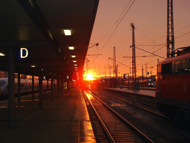 Abend am Bahnhof München