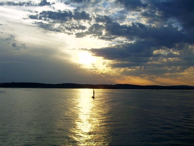 Abend am Bodensee von Andreas Mühle