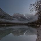 Abend am Dürrensee das Cristallomassiv im Hintergrund