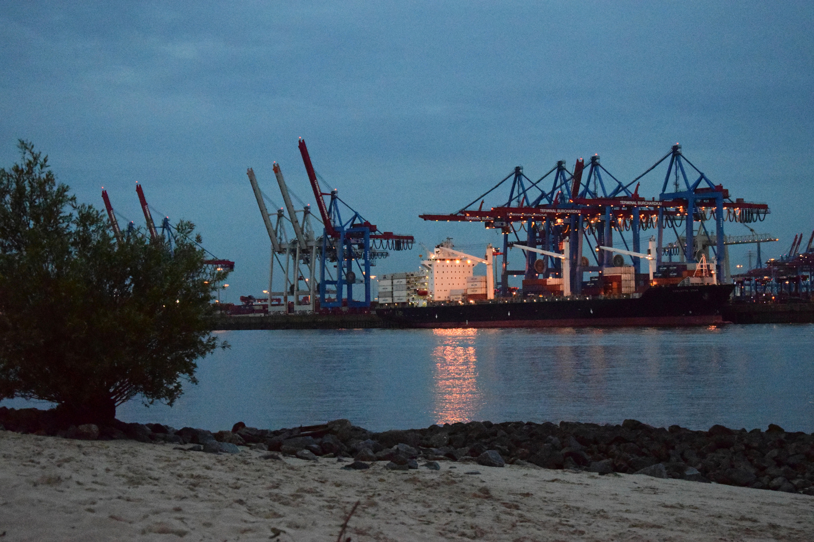 Abend am Elbstrand