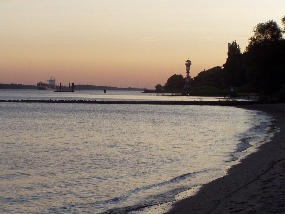 Abend am Elbstrand