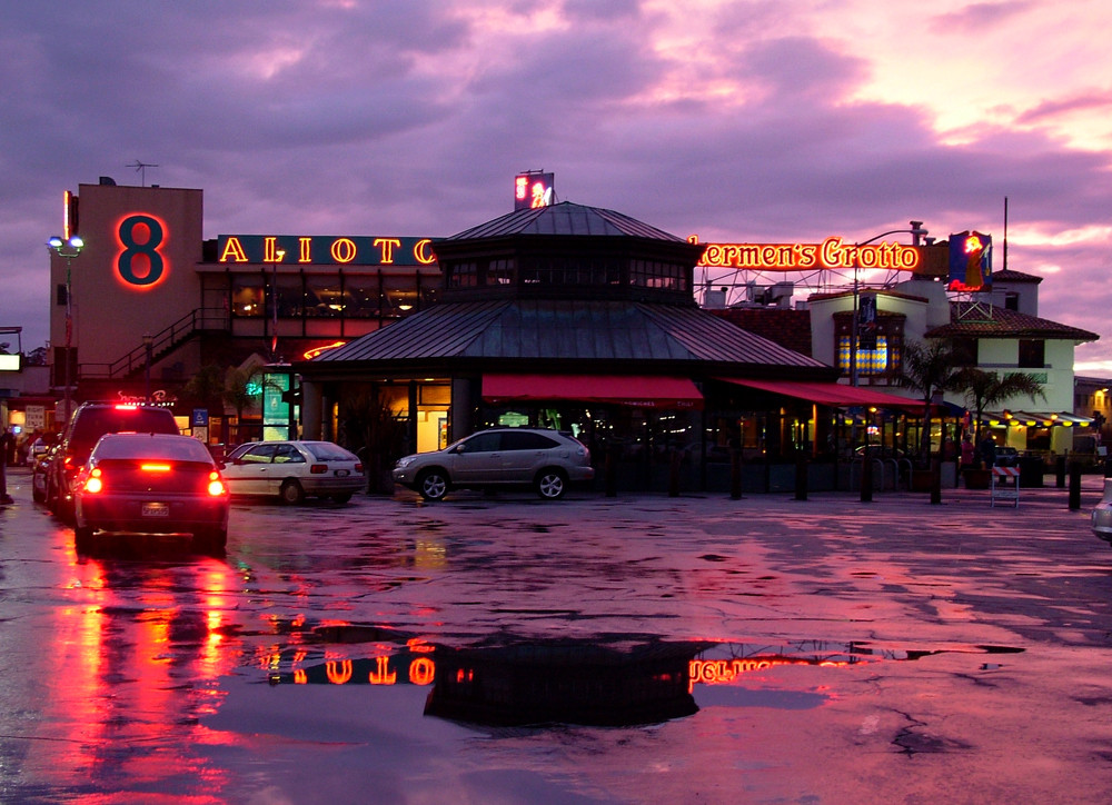 Abend am Fishermans Wharf, San Francisco