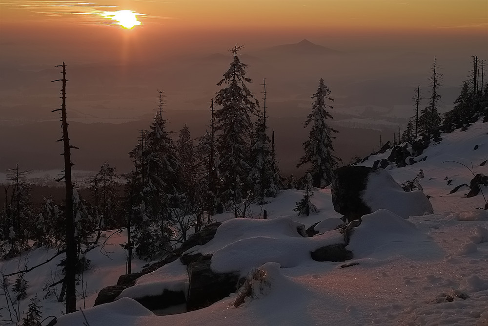 Abend am Jeschken (CZ)