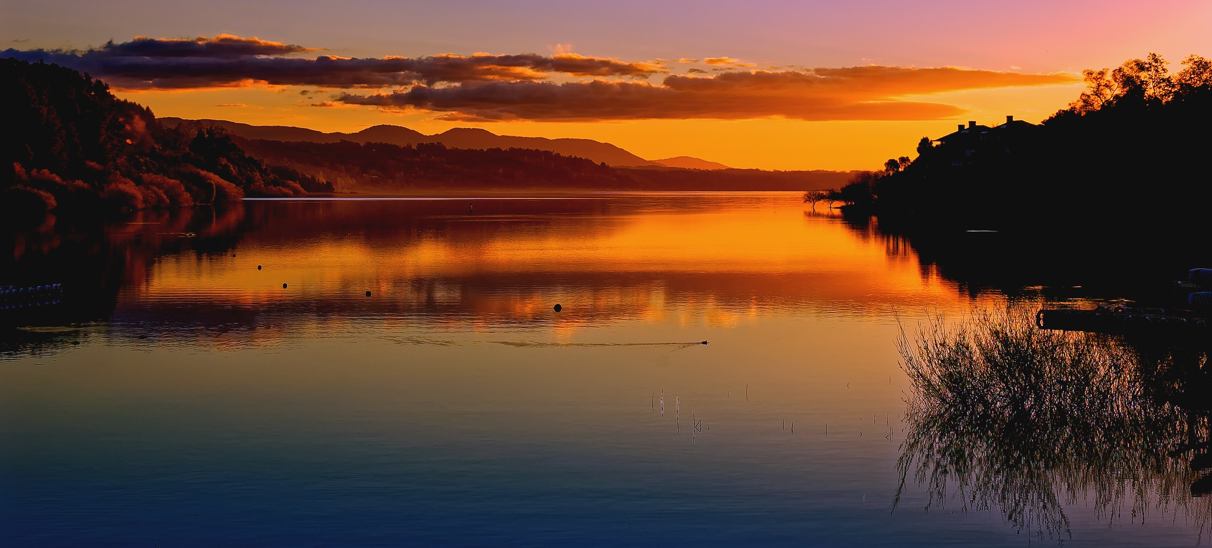 ...Abend am Lago Villarrica ...