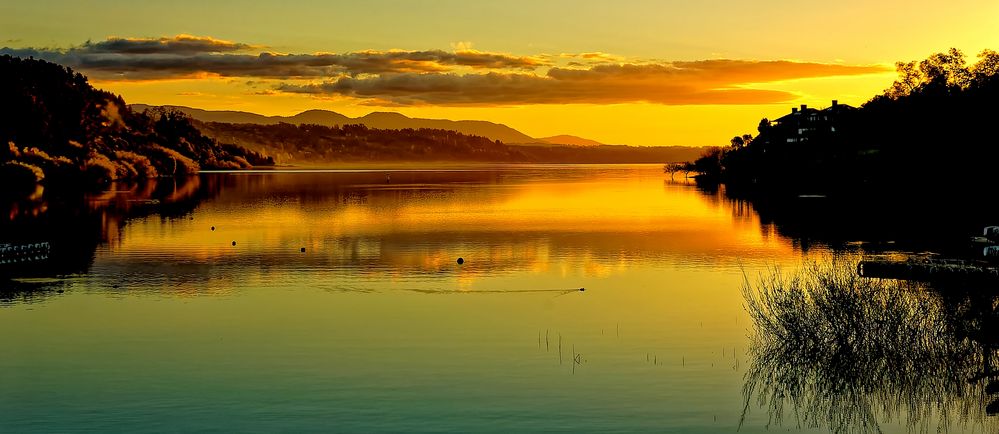 ... Abend am Lago Villarrica ...