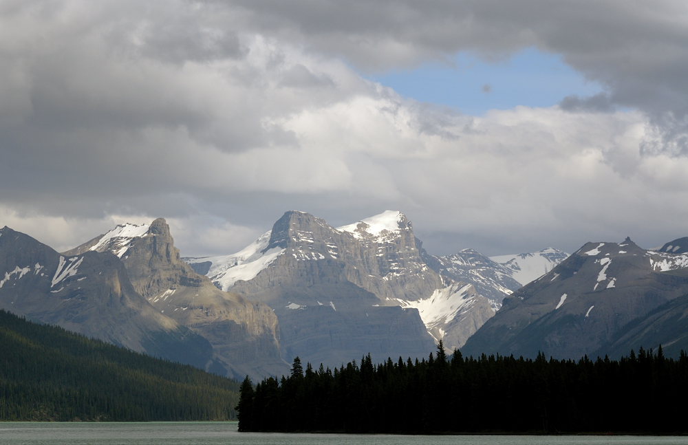 Abend am Maligne Lake