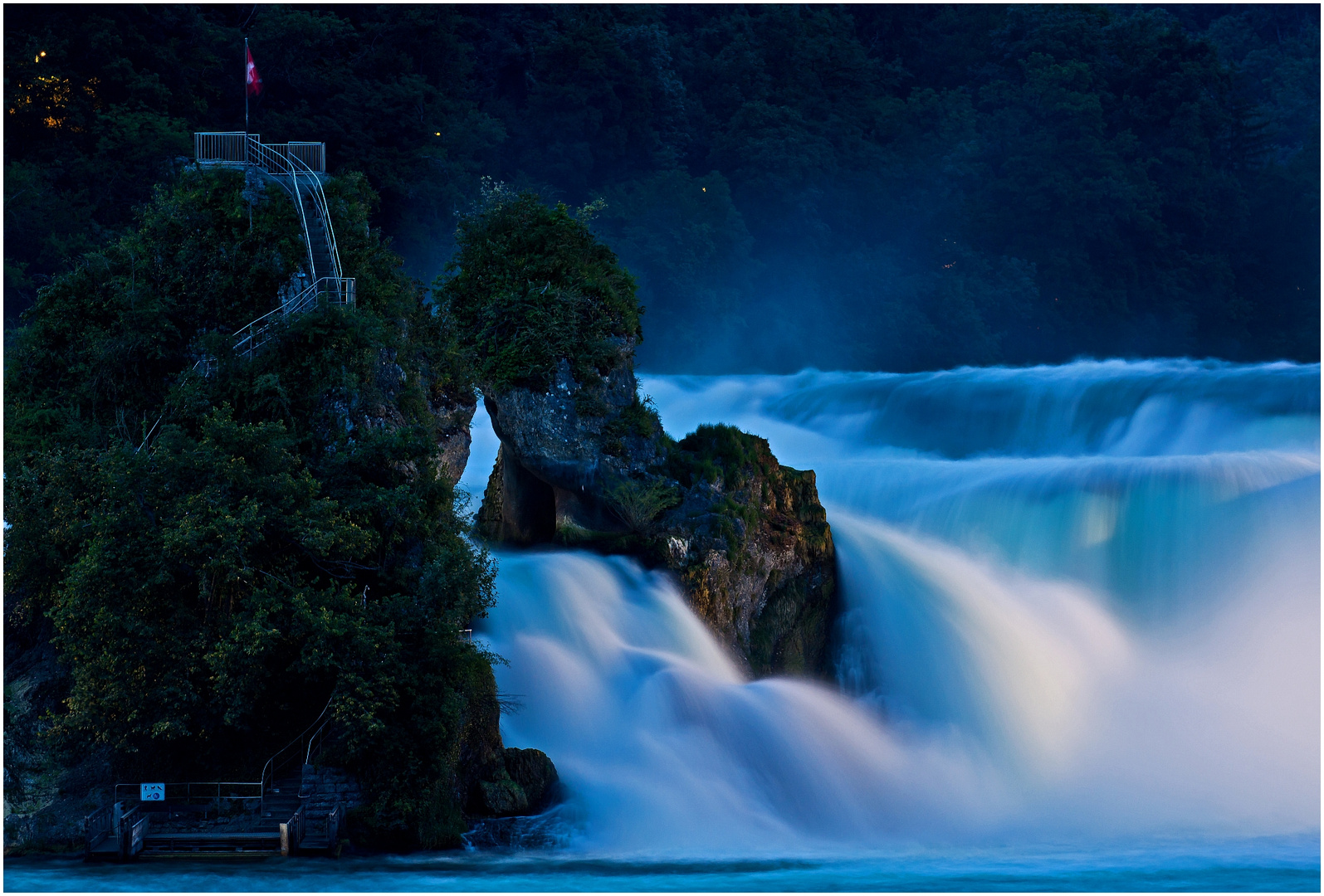 Abend am Rheinfall