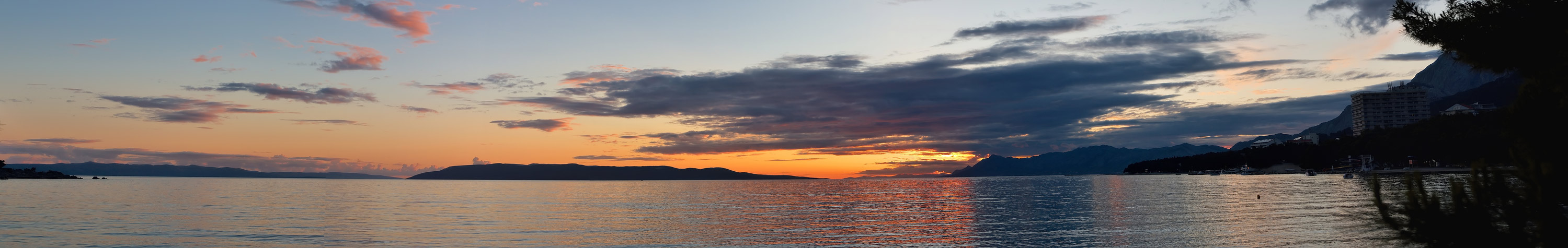 Abend am Strand von Makarska