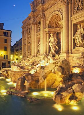 Abend am Trevi-Brunnen,Rom,Italien