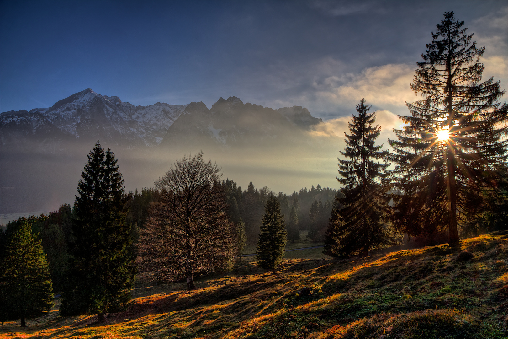 Abend am Wettersteingebirge