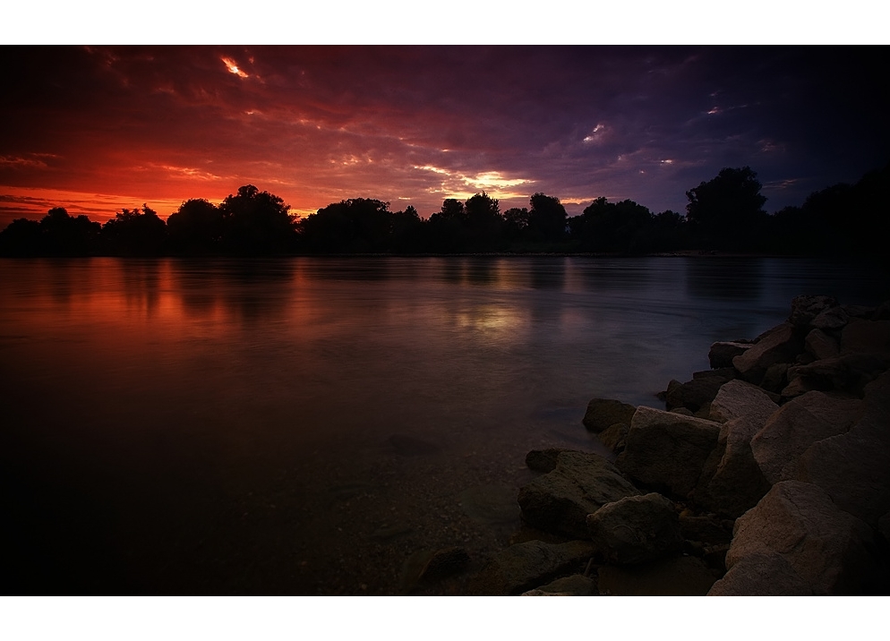 Abend an der Donau