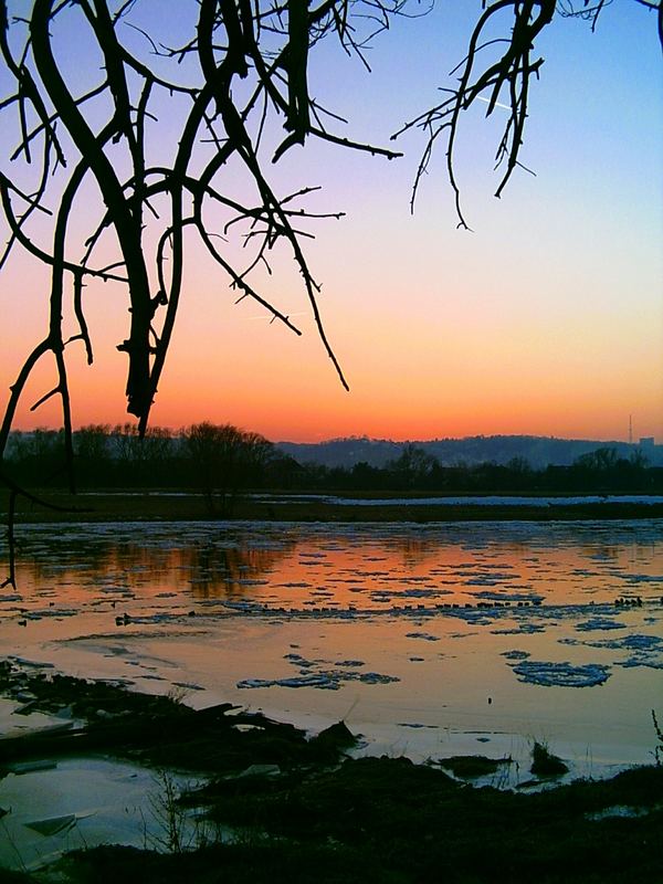 Abend an der Elbe