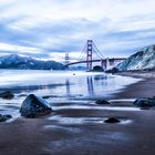 Abend an der Golden Gate Bridge