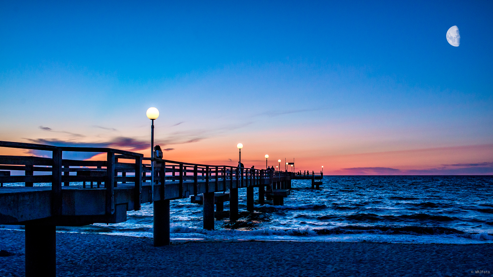 Abend an der Seebrücke