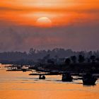 Abend auf dem Mekong