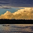 Abend auf dem Rio Negro zwischen Venezuela & Kolumbien