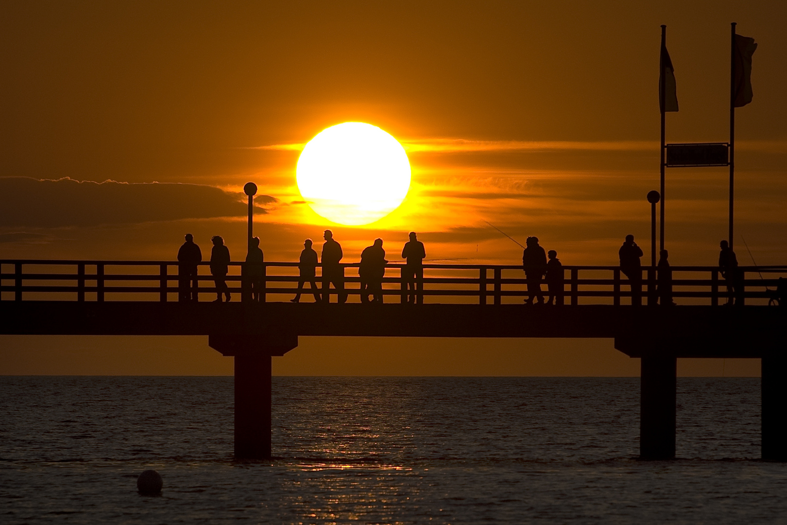 Abend auf der Zingster Seebrücke