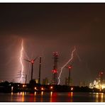 Abend Gewitter an der Weser