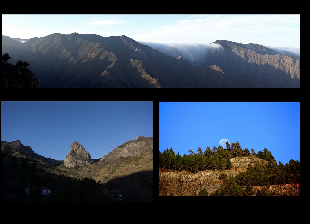 Abend im Benchijiguatal und auf den Kämmen der Bergwelt ...