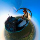 Abend im Cockpit (aerial tiny planet)