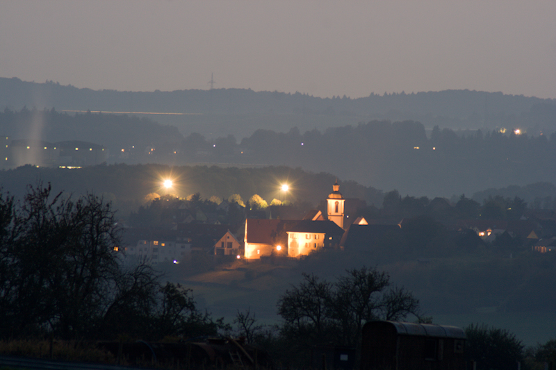 Abend im Nebel !