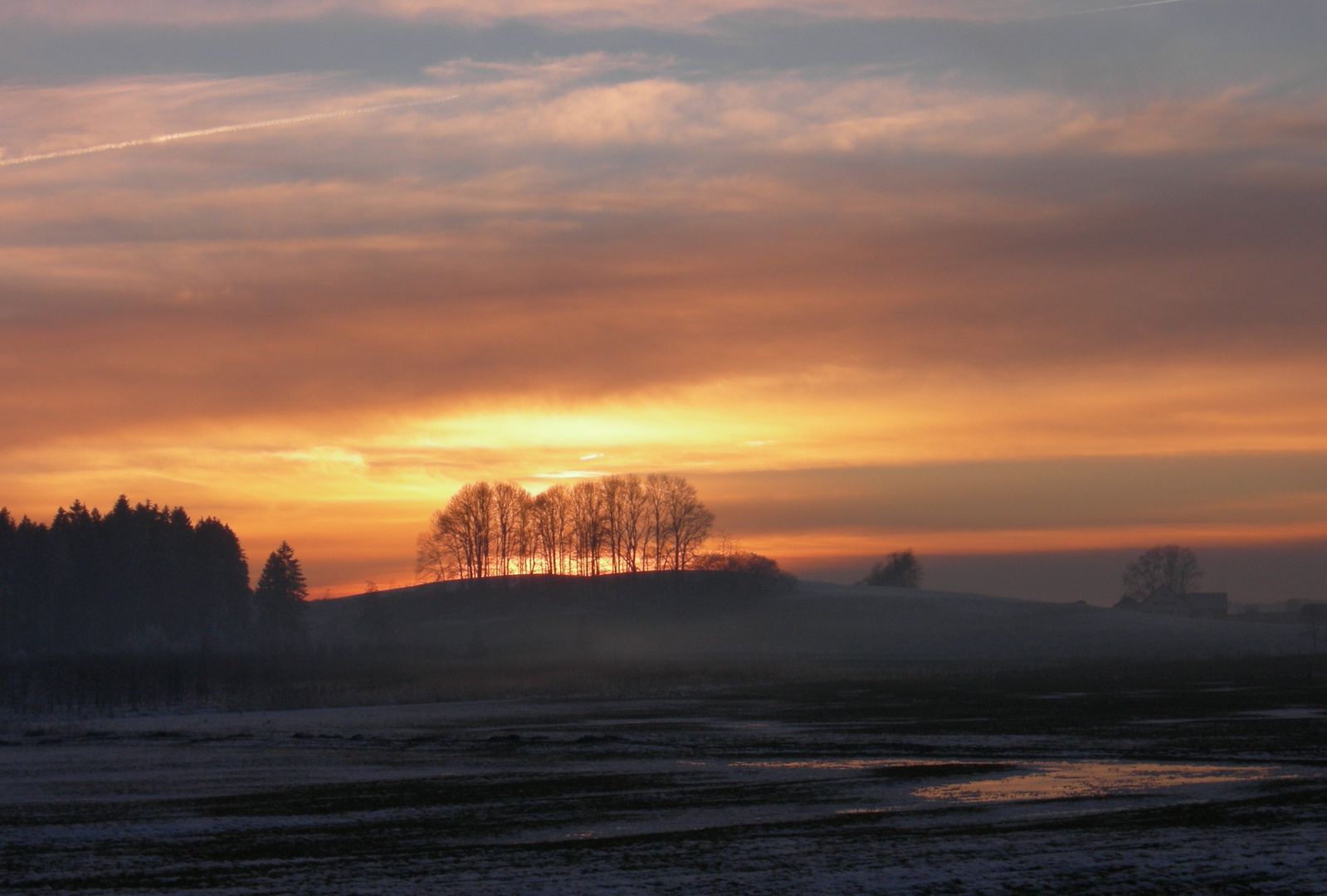 Abend im Winter