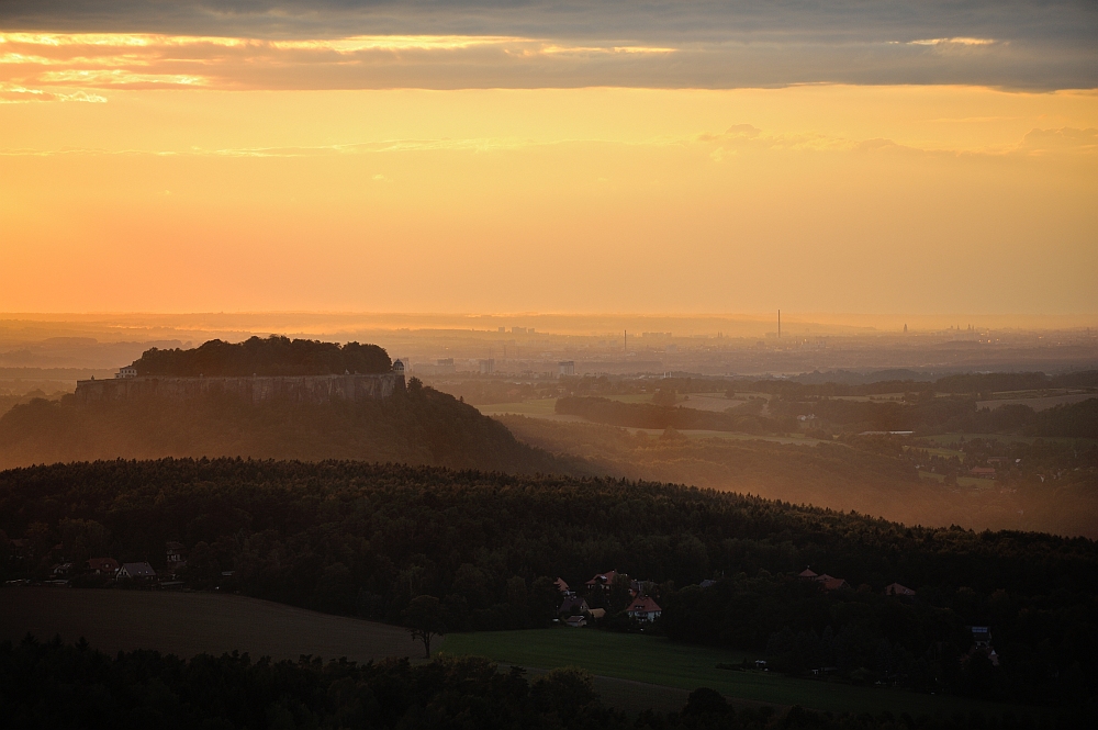 Abend in der Sächsischen Schweiz