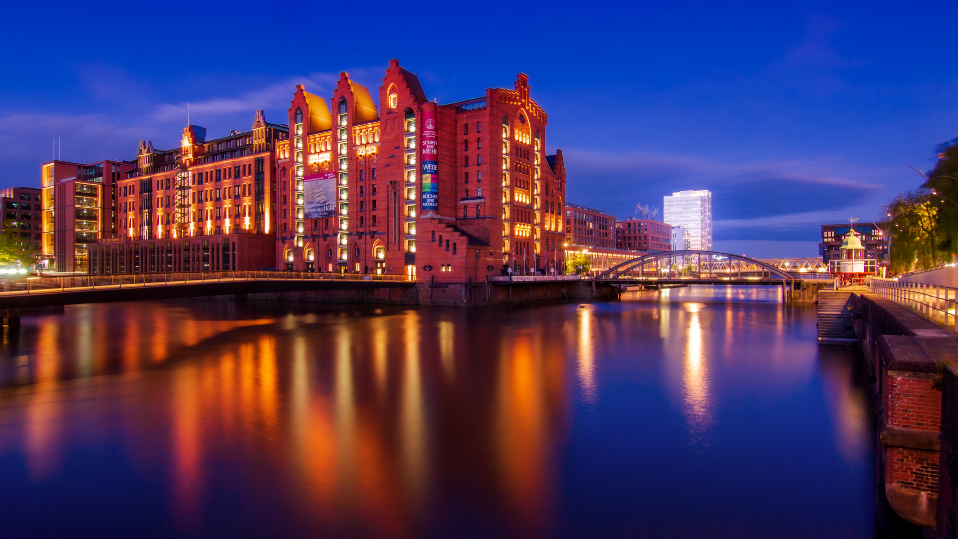 Abend in der Speicherstadt