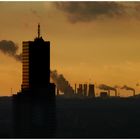 Abend Smog über Köln