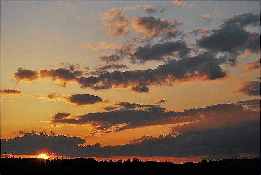 Abend-Sonnenuntergang