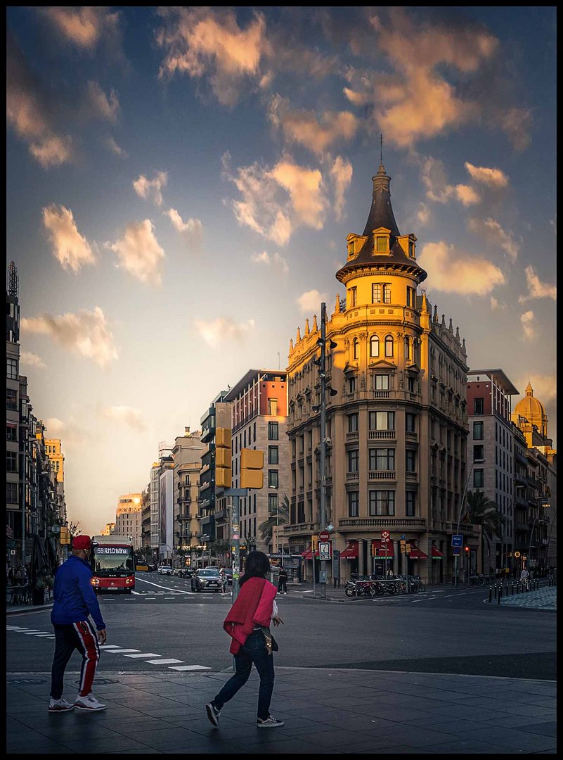 Abend Spaziergang in Barcelona