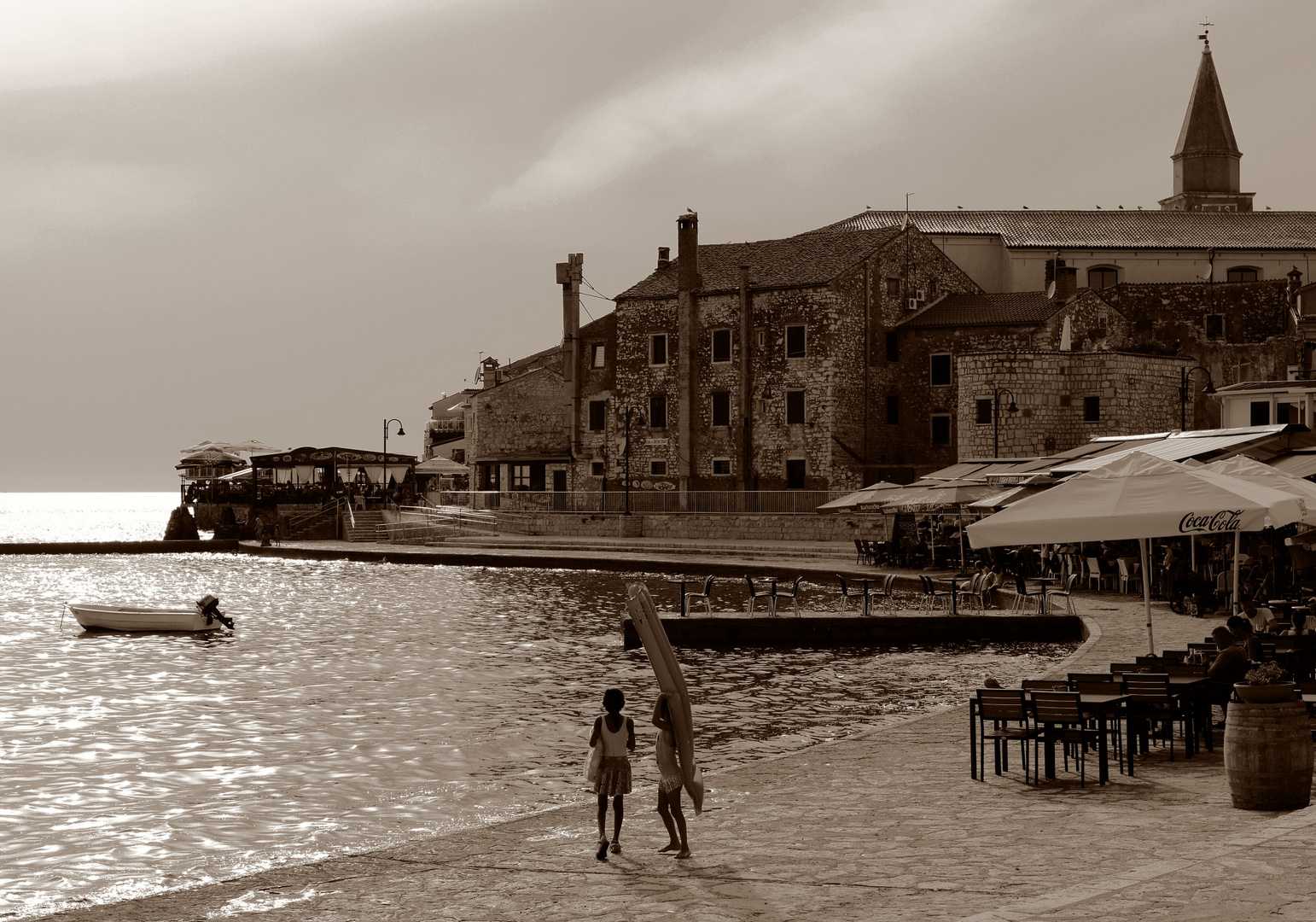 Abend Stimmung am Hafen Meer 