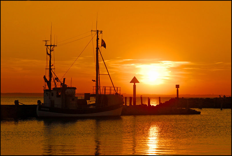 Abend Stimmung auf der Insel Poel.