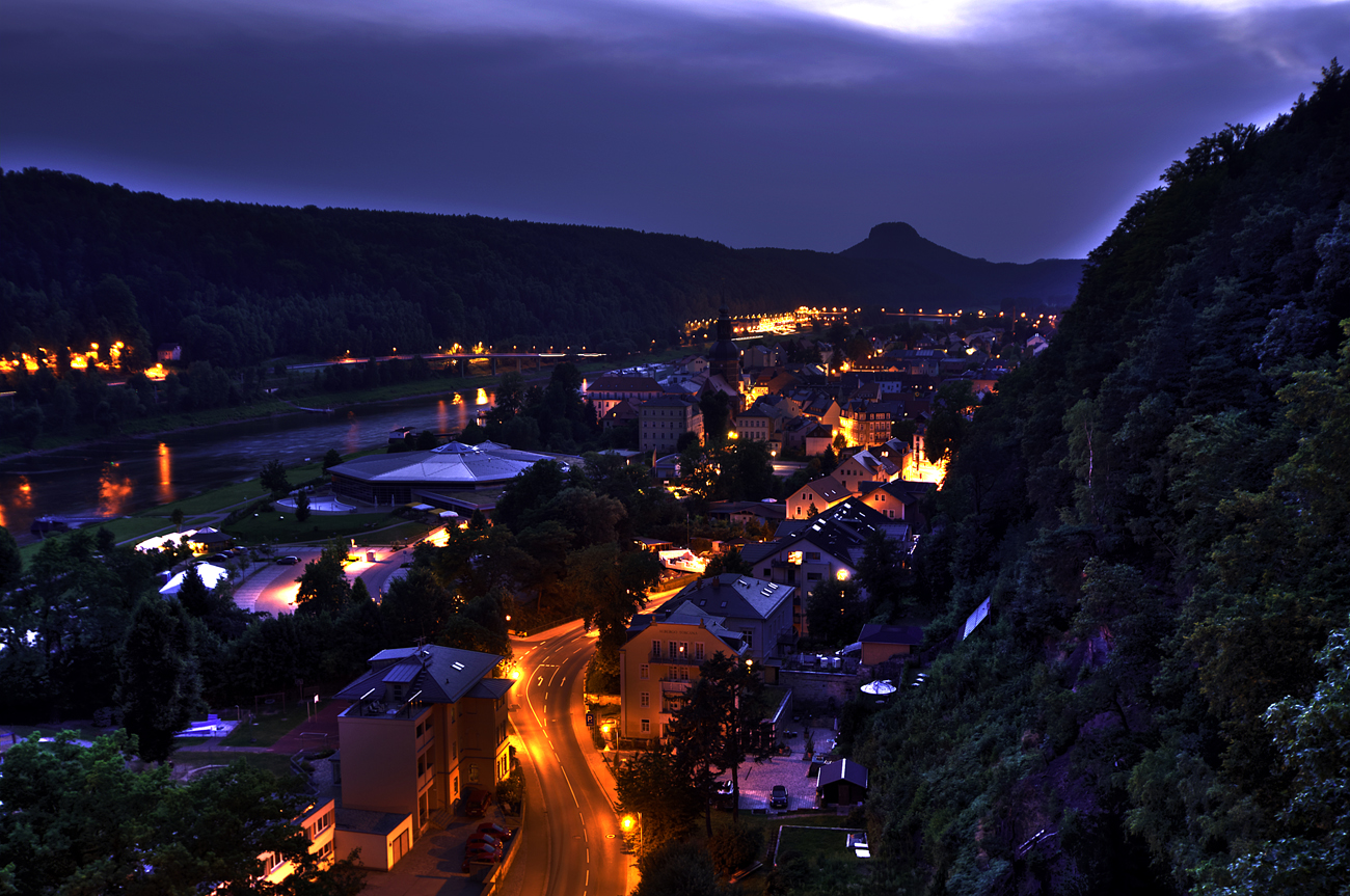 *** Abend über Bad Schandau ***