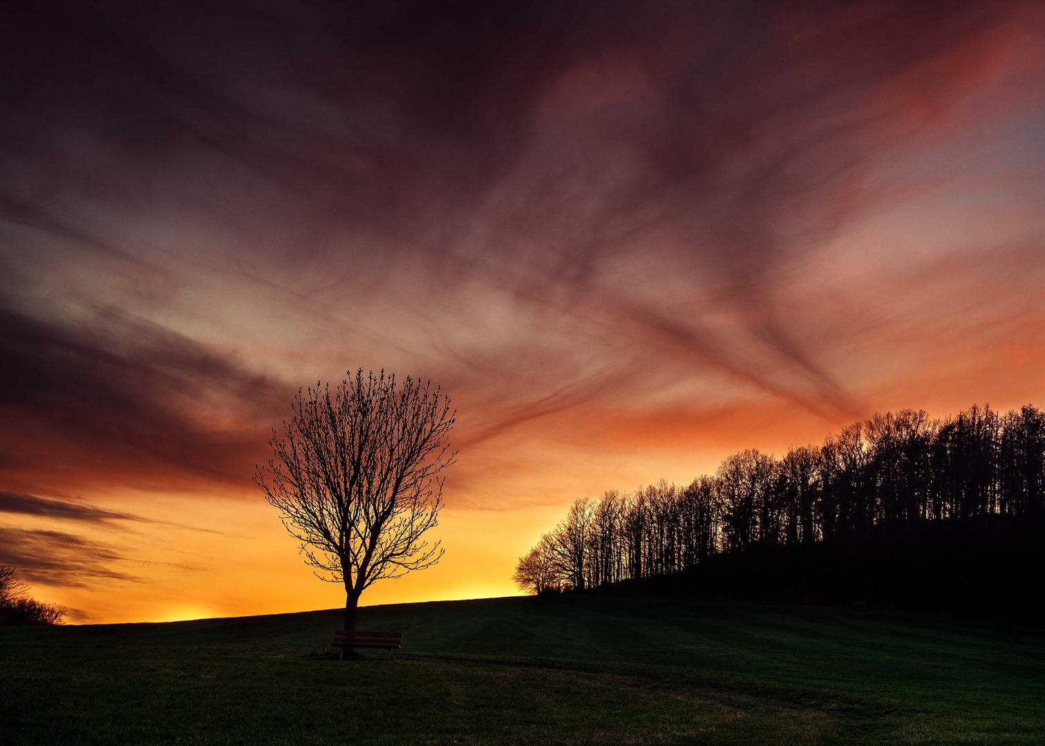 Abend über Bertsdorf