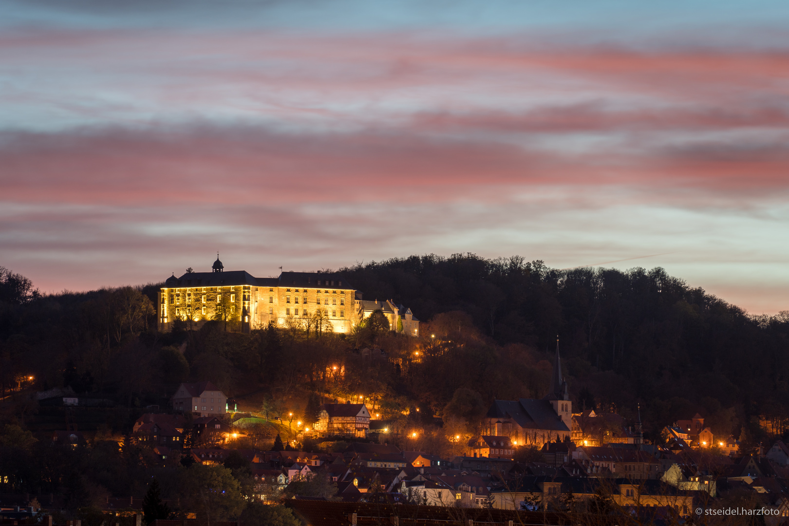 Abend über Blankenburg/Harz