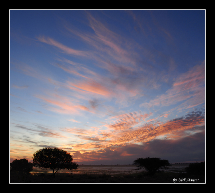 Abend über dem Okavango Delta - Was ein Rahmen doch ausmacht!