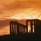 Abend über dem Poseidon Tempel - Kap Sounion