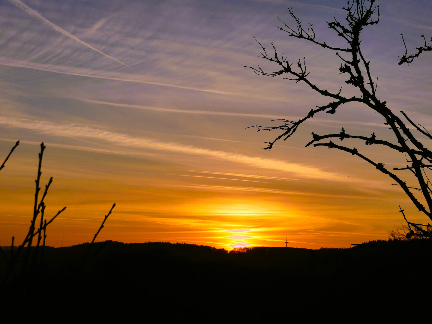 Abend über dem Rheintal