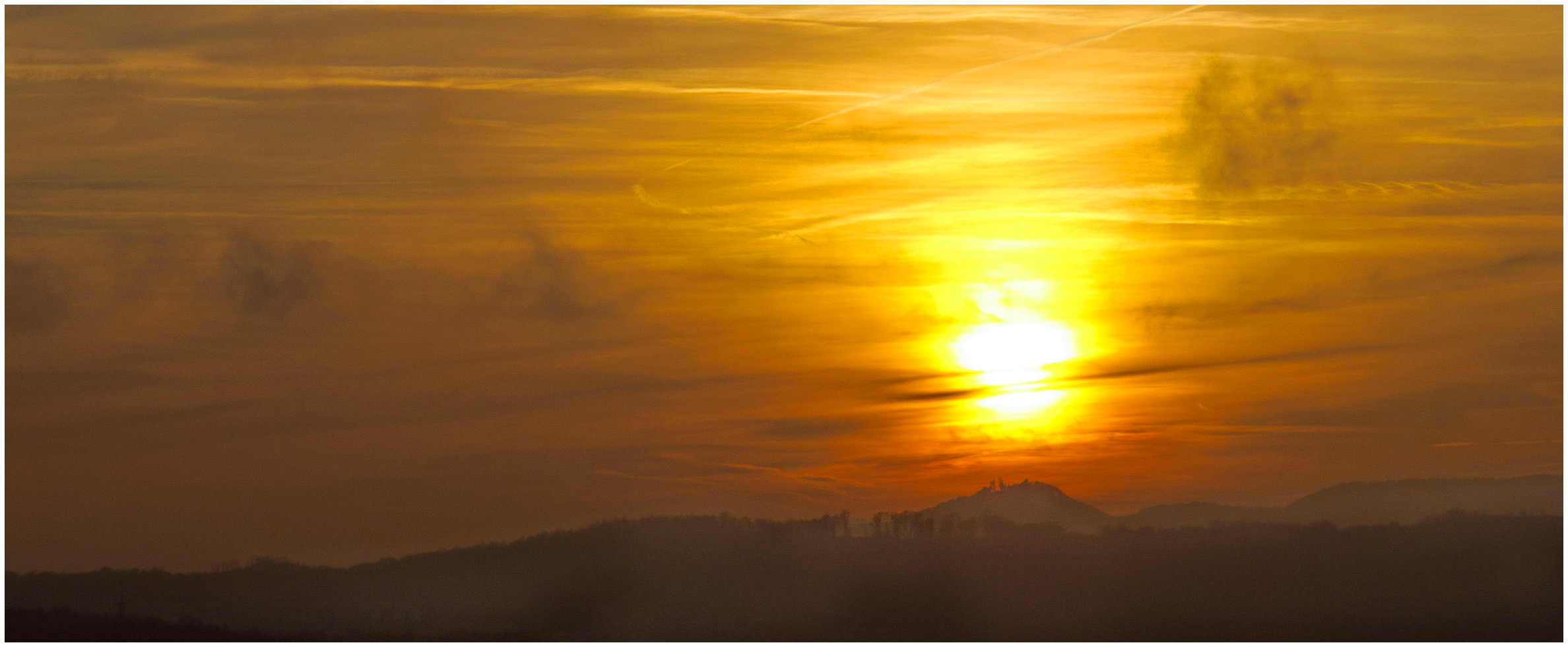 Abend über dem Siebengebirge