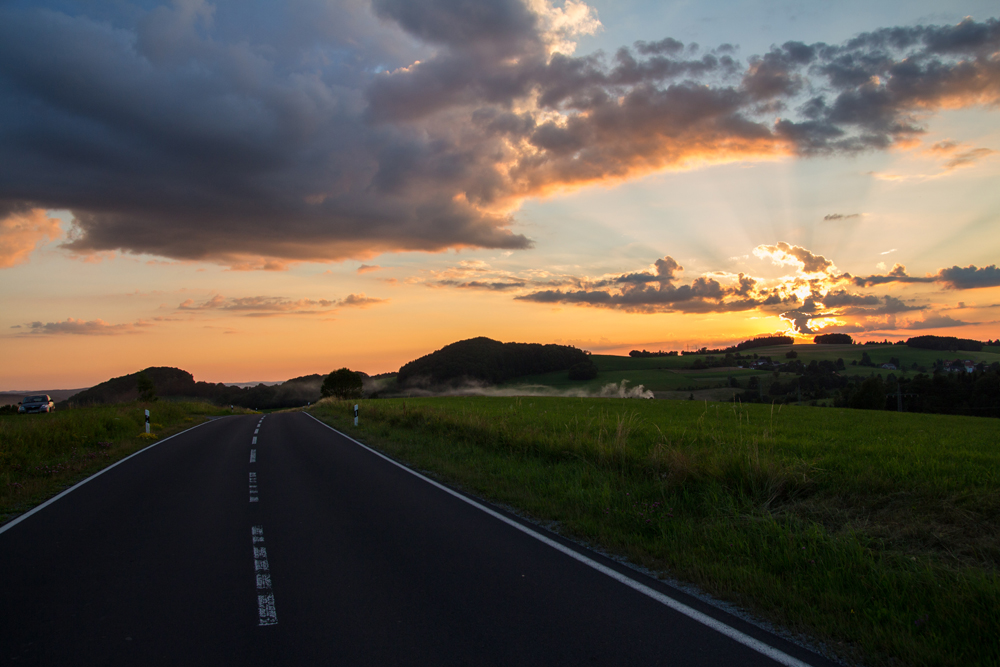 Abend über der Rhön